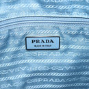 PRADA Shoulder Bag Nylon Light Blue Silver Auth ti3402-19