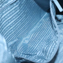 PRADA Shoulder Bag Nylon Light Blue Silver Auth ti3402-22
