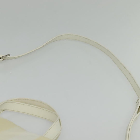 PRADA Hand Bag Nylon 2way Beige Silver Auth ti3404