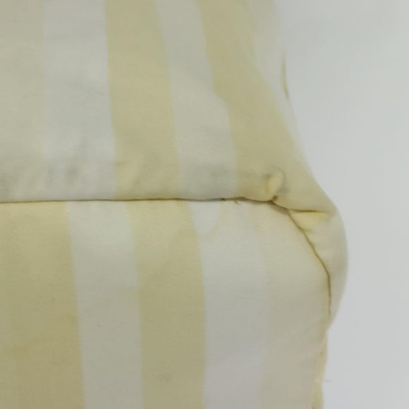 PRADA Hand Bag Nylon 2way Beige Silver Auth ti3404