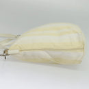 PRADA Hand Bag Nylon 2way Beige Silver Auth ti3404-3
