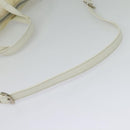 PRADA Hand Bag Nylon 2way Beige Silver Auth ti3404-8