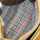 Burberrys Hand Bag Leather Yellow Gold Auth ti3406-12
