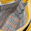 Burberrys Hand Bag Leather Yellow Gold Auth ti3406-17