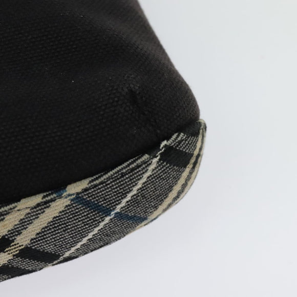 BURBERRY Blue Label Shoulder Bag Canvas Black Silver Auth ti3407