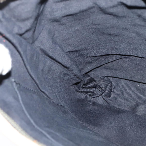 BURBERRY Blue Label Shoulder Bag Canvas Black Silver Auth ti3407