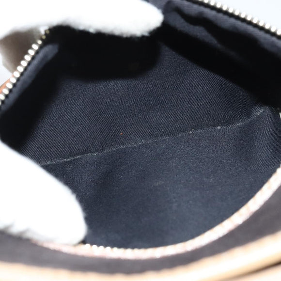 BURBERRY Blue Label Shoulder Bag Canvas Black Silver Auth ti3407