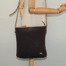 BURBERRY Blue Label Shoulder Bag Canvas Black Silver Auth ti3407-19