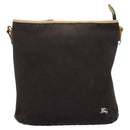 BURBERRY Blue Label Shoulder Bag Canvas Black Silver Auth ti3407-2