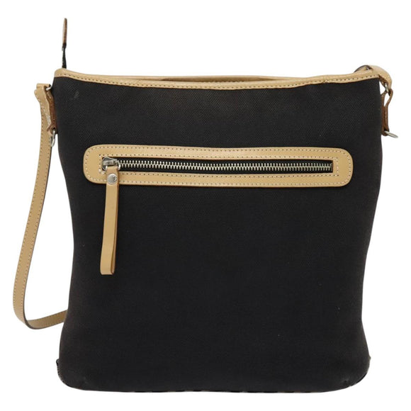 BURBERRY Blue Label Shoulder Bag Canvas Black Silver Auth ti3407