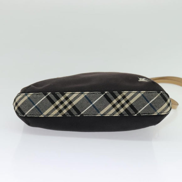 BURBERRY Blue Label Shoulder Bag Canvas Black Silver Auth ti3407