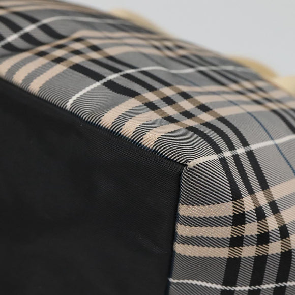 BURBERRY Blue Label Nova Check Tote Bag Nylon Gray Auth ti3408