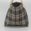BURBERRY Blue Label Nova Check Tote Bag Nylon Gray Auth ti3408-3