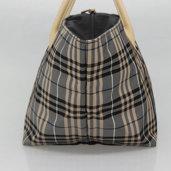 BURBERRY Blue Label Nova Check Tote Bag Nylon Gray Auth ti3408