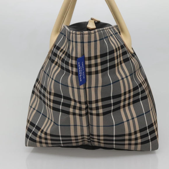 BURBERRY Blue Label Nova Check Tote Bag Nylon Gray Auth ti3408