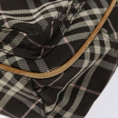 BURBERRY Nova Check Blue Label Shoulder Bag Canvas Brown Gold Auth ti3409-9