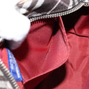 BURBERRY Nova Check Blue Label Shoulder Bag Canvas Brown Gold Auth ti3409-20