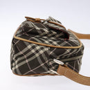 BURBERRY Nova Check Blue Label Shoulder Bag Canvas Brown Gold Auth ti3409-3