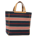 BURBERRY Blue Label Hand Bag Canvas Navy Silver Auth ti3410-1