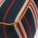 BURBERRY Blue Label Hand Bag Canvas Navy Silver Auth ti3410-16