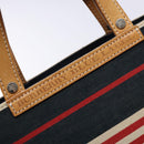 BURBERRY Blue Label Hand Bag Canvas Navy Silver Auth ti3410-10