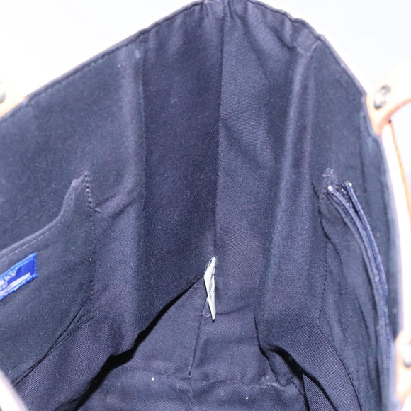 BURBERRY Blue Label Hand Bag Canvas Navy Silver Auth ti3410