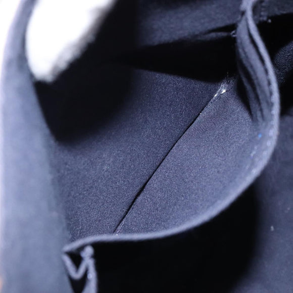 BURBERRY Blue Label Hand Bag Canvas Navy Silver Auth ti3410