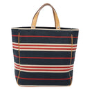 BURBERRY Blue Label Hand Bag Canvas Navy Silver Auth ti3410-2