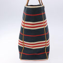 BURBERRY Blue Label Hand Bag Canvas Navy Silver Auth ti3410-3