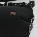 BURBERRY Blue Label Shoulder Bag Canvas Black Silver Auth ti3411-11