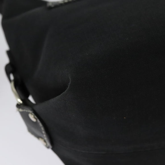 BURBERRY Blue Label Shoulder Bag Canvas Black Silver Auth ti3411