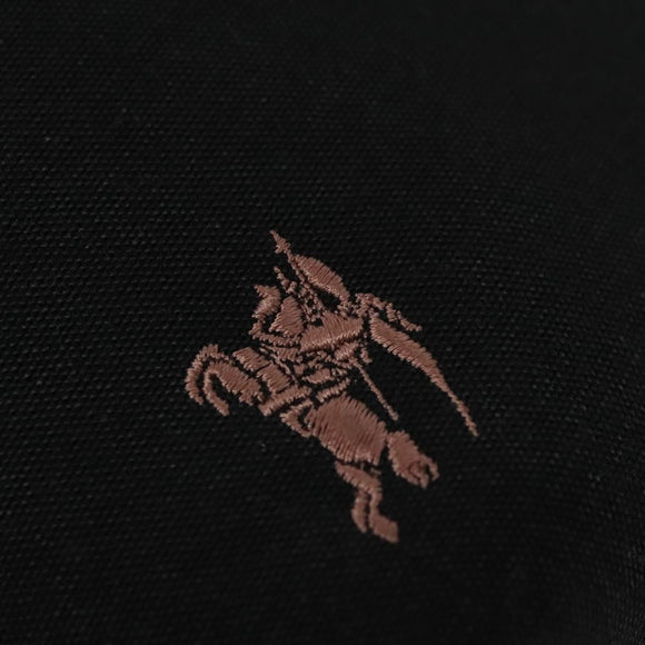 BURBERRY Blue Label Shoulder Bag Canvas Black Silver Auth ti3411