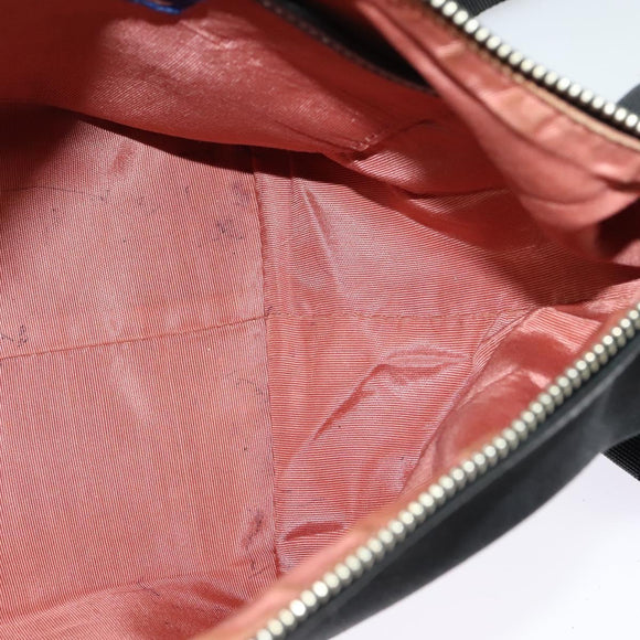 BURBERRY Blue Label Shoulder Bag Canvas Black Silver Auth ti3411