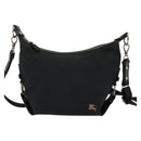 BURBERRY Blue Label Shoulder Bag Canvas Black Silver Auth ti3411-2