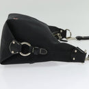 BURBERRY Blue Label Shoulder Bag Canvas Black Silver Auth ti3411-5