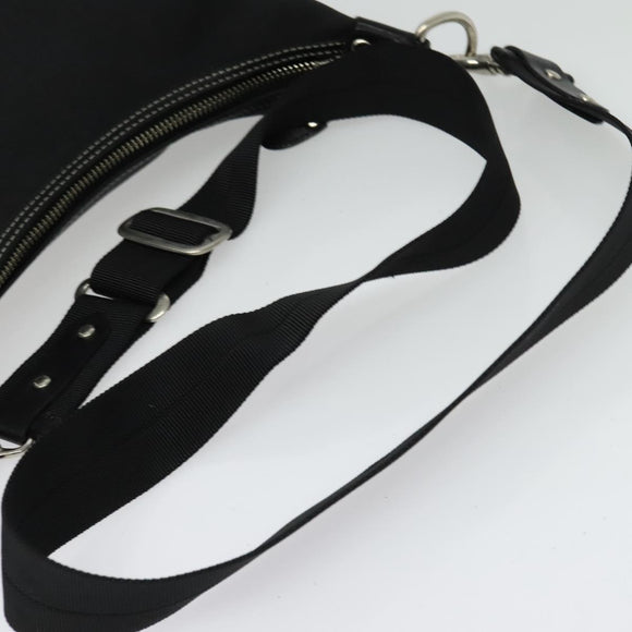 BURBERRY Blue Label Shoulder Bag Canvas Black Silver Auth ti3411