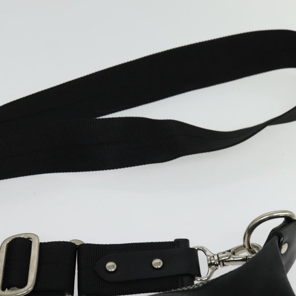 BURBERRY Blue Label Shoulder Bag Canvas Black Silver Auth ti3411