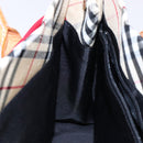 BURBERRY Blue Label Hand Bag Canvas Red Silver Auth ti3412-21