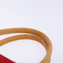 BURBERRY Blue Label Hand Bag Canvas Red Silver Auth ti3412-14