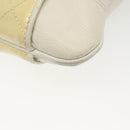 BURBERRY Tote Bag Leather White Gold Auth ti3413-9