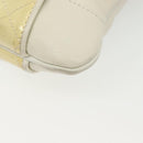 BURBERRY Tote Bag Leather White Gold Auth ti3413-16