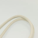 BURBERRY Tote Bag Leather White Gold Auth ti3413-8