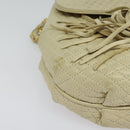 BALLY Shoulder Bag Leather Beige Gold Auth ti3414-10