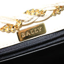 BALLY Shoulder Bag Leather Beige Gold Auth ti3414-16