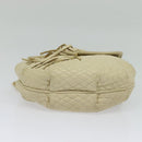 BALLY Shoulder Bag Leather Beige Gold Auth ti3414-9