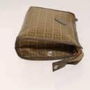 FENDI Celine Zucca Canvas Macadam Canvas Bag PVC 2Set Beige Brown Auth ti3415-4