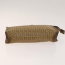 FENDI Celine Zucca Canvas Macadam Canvas Bag PVC 2Set Beige Brown Auth ti3415-6