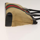 GUCCI Hand Bag Canvas Nylon 2Set Black Beige Auth ti3418-12