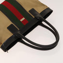 GUCCI Hand Bag Canvas Nylon 2Set Black Beige Auth ti3418-13