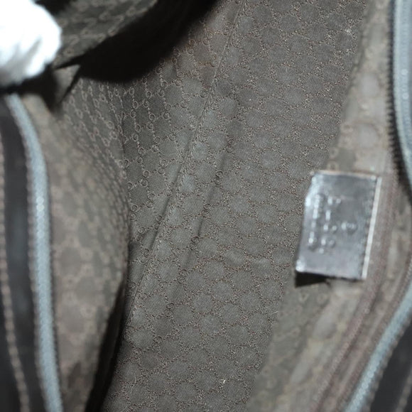 GUCCI Hand Bag Canvas Nylon 2Set Black Beige Auth ti3418